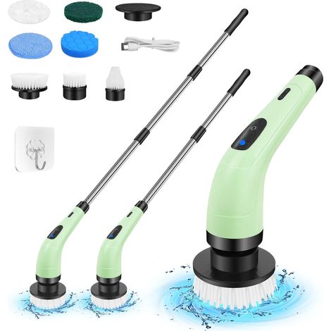 Brosse rotative électrique 7 en 1, brosse de nettoyage électrique sans fil, brosse de douche à 2 vitesses