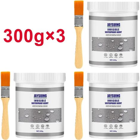 Manuzen - Mastic d’étanchéité incolore 300 g – 3 pots de 300 g