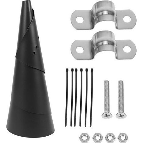 Garde de Maison d'Oiseau,18 pouces Squirrel Baffle, Déflecteur d'Écureuil Enveloppant Garde de Maison d'Oiseau pour l'Extérieur Protège Les Mangeoires d'oiseaux Suspendues GROOFOO