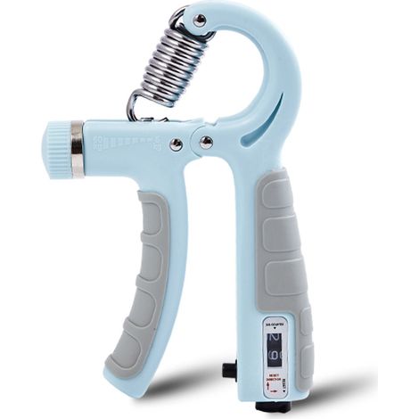 (Bleu) Renforceur de poignée réglable de type R avec extenseur de poignet et de doigts à ressort (1/5)