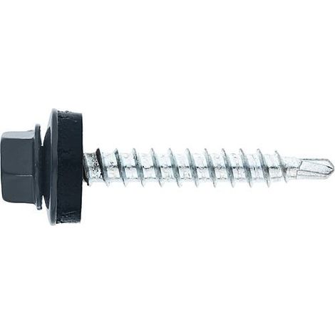 Vis de façade Twistec® Colorhead 4,8 x 20 RAL 7016 UE: 100 pcs avec clé à douille 451M8P
