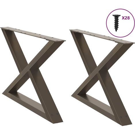 Couchtischbeine 2 Stk. Naturstahl 70x(42-43,3) cm Stahl