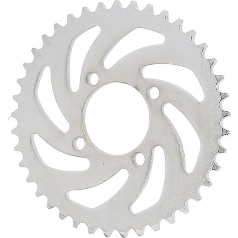 Pignon arrière en acier 420/41T résistant à la corrosion, adapté aux karts, quads et motos légères à monter soi-même. (1/5)