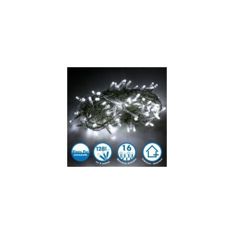 Illuminazione di design – Luci decorative da esterno da 8 metri con 128 LED bianco freddo – Alimentazione 230V/24V – Per decorazioni festive e alberi di Natale