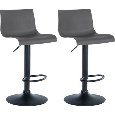 2er Set Barhocker Branford grau Kunststoff