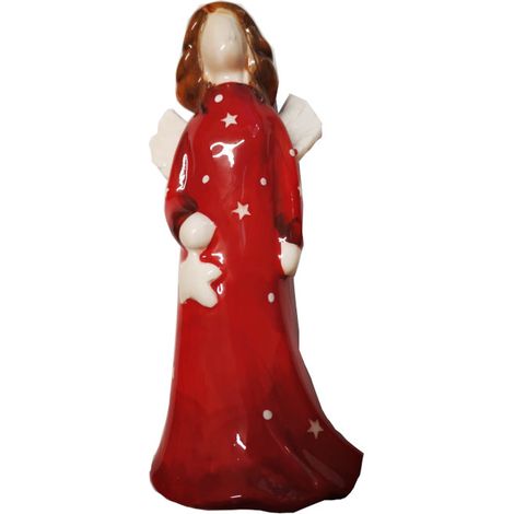 Angelo Divinity in Ceramica Rosso con Stelline