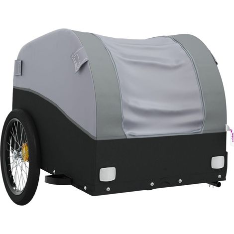 Remorque chariot transport de vélo 45 kg fer gris (1/5)