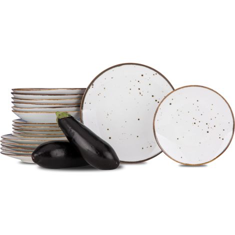 KONSIMO ALUMINA Tafelservice für 6 Personen (18 Tlg.) Porzellan, weiß