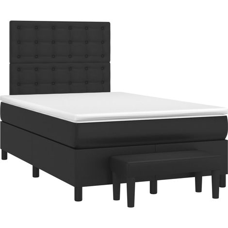Sommier à lattes de lit matelas Noir 120x200 cm Similicuir vidaXL (1/5)