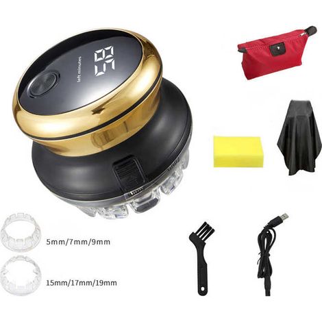 Tondeuse à cheveux autonettoyante, lames rotatives, coupe rapide, tondeuse électrique personnelle sans fil, tondeuse à cheveux rechargeable par USB avec écran LED (1/5)