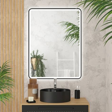 Espejo de Baño LED con Contorno Negro - 100x70cm - GO BLACK LED (1/5)
