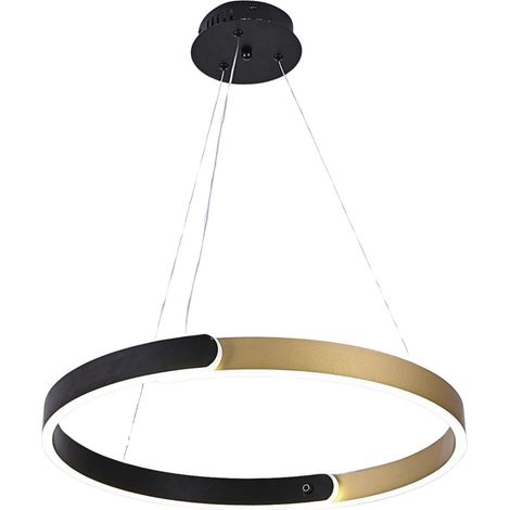 Suspension LED anneau noir/or 36W Ontario IdeaLED Ø50 (1/2)