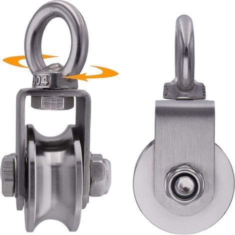 304 stainless steel rope pulley, 500kg maximum load (1/5)