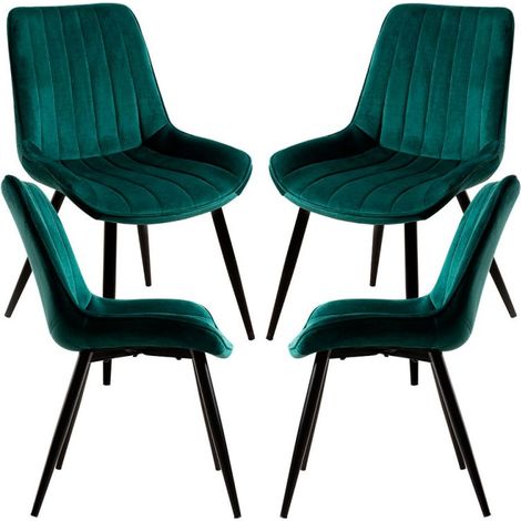 Packs Sillas Comedor - Pack 4 Sillas Lene Terciopelo - Verde