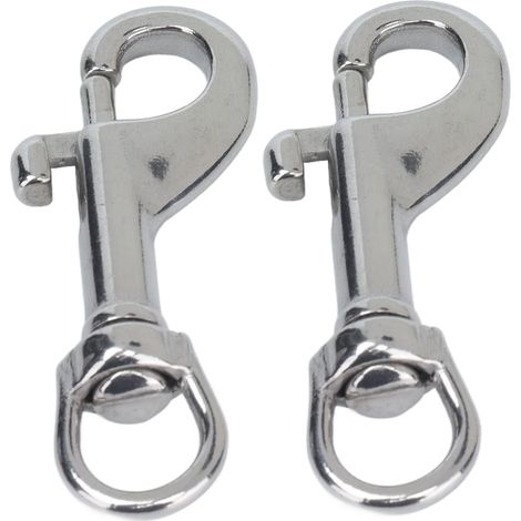 Zoternen Fafeicy Einseitiger Bolzenhaken, 2 Stück 360° Drehbarer Ösenbolzen-Karabinerhaken, Einseitiger Schnappclip aus Edelstahl 316 in Marinequalität Zum Tauchen, Bolzenschnapper, mit 1/2 Zoll Ringb