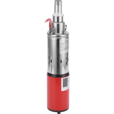 Pompe à eau solaire immergée, moteur électrique à vis sans fin, refoulement 50 m, débit 1,5 m³/h, DC 24 V, pour puits et forage (1/5)