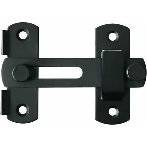 royaluxe - Grande vis en acier inoxydable porte en acier inoxydable noir boucle de porte à l'ancienne boucle de porte antivol,2pcs (1/4)