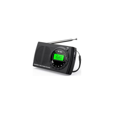 Radio Portable FM/AM/SW Mini Transistor avec Excellente Réception, Connexion Casque et Grand Écran, Idéal pour Voyages