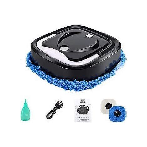 Intelligenter Saugroboter mit 1500-mAh-Akku, rotierender Reinigungsfunktion, Luftbefeuchtungsspray, Nass- und Trockenreinigung, USB-Ladefunktion – Schwarz (1/5)
