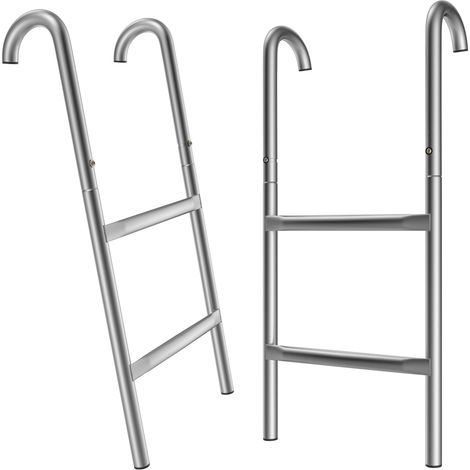 Monzana Trampoline Ladder 61.5 / 76/90/110 cm 2-3 Steps UV-resistant, Flexible Installation Safety Ladder Access Ladder 61.5cm - 2 Metallstufen (de) (1/5)