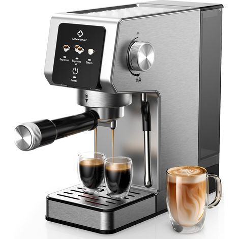 Macchina espresso LINKChef CME1020-EU 20 bar inox montalatte argento