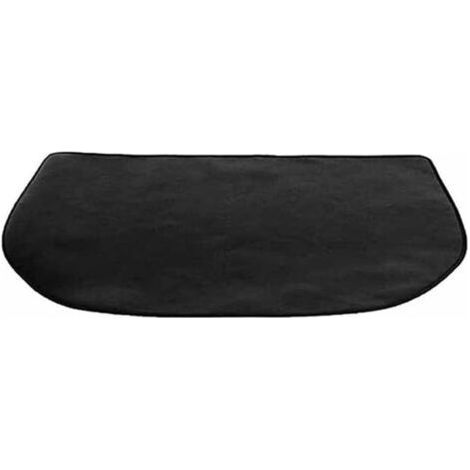 Plaque de Plancher cheminée Semi-Ronde, Protection Contre Les étincelles pour poêle cheminée, Tapis Thermique protéger Le Sol des (152cmx70cmx0.5mm) Noir (1/5)