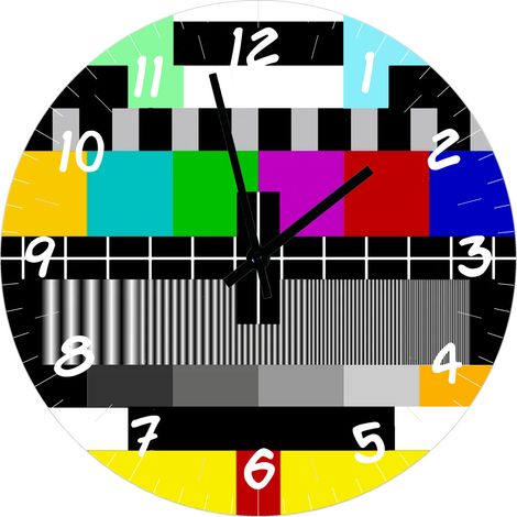 Horloge en verre mire télévisuelle 29 cm (1/2)