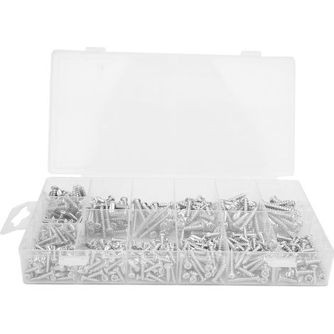 550pcs/box Cross Round Pan Head Self Tapping Screw Set M3 M3.5 M4 M5 with Box (1/5)