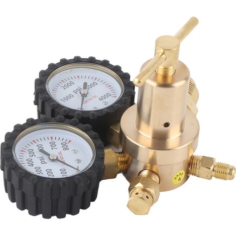 Régulateur d'azote, double manomètre, régulateur de pression de gaz avec une pression de service de 0 à 800 PSI CGA580 (1/5)
