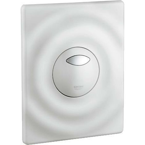 Grohe – WC-Betätigung Surf – Abdeckplatte für 2-Mengen-Betätigung – 156 x 197 mm – aus ABS – alpinweiß – mit ECO-Taste (1/2)