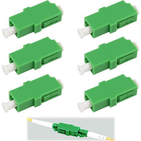 6 pcs LC/APC female fiber optic adapters, single-mode LC/APC female optical coupler, fiber interface conversion for FTTH FTTx (1/5)
