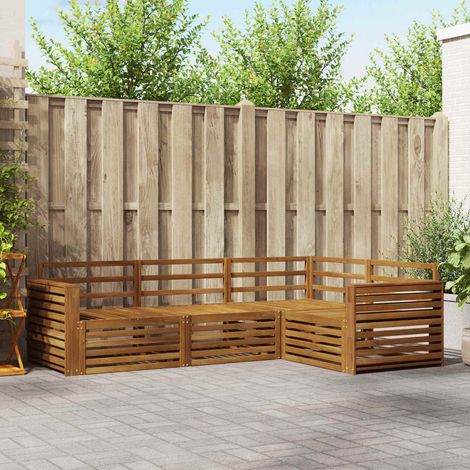vidaXL Outdoor-Sofagarnitur 4 pcs Natur Massivholz Akazie (1/5)