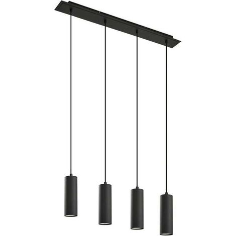 [NEUWERTIG] B-Ware Lindby Hängeleuchte Joffrey LED Pendelleuchte 4-flg dimmbar schwarz 76cm (1/2)