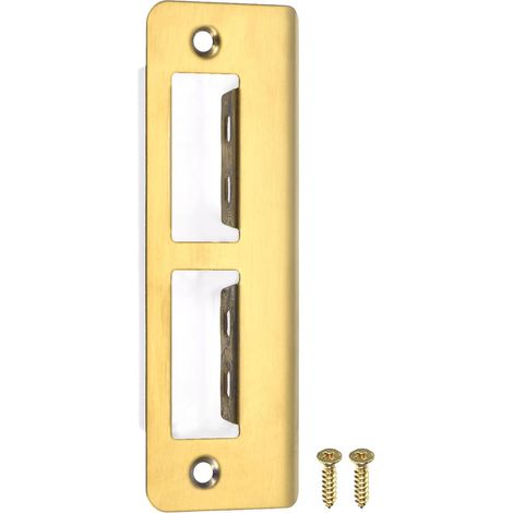 Plaque de Gâche de Porte 128mm x 42mm Couleur Or (1/4)