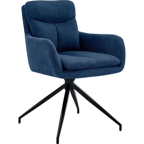Esszimmerstuhl Somers Stoff blau