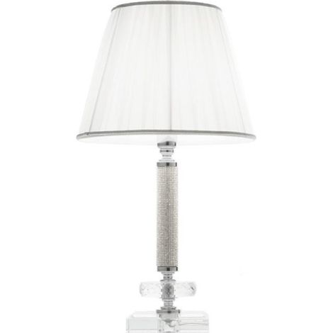 Lampada da tavolo DIDO in vetro trasparente 25x46 cm Cromo (1/2)
