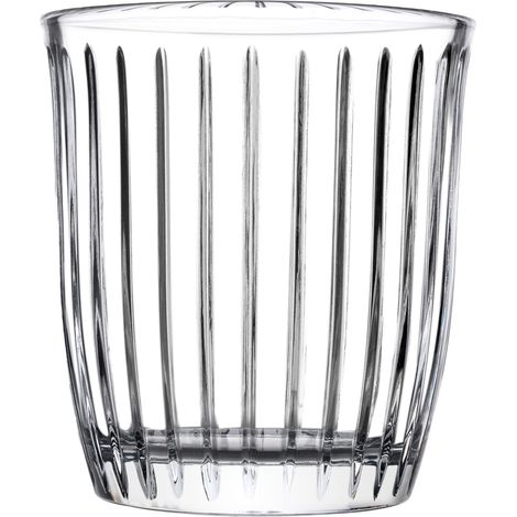 Lot de 4 verres Joy eau en verre rayé 28 cl - Lavables au lave-vaisselle, design frais et moderne (1/3)