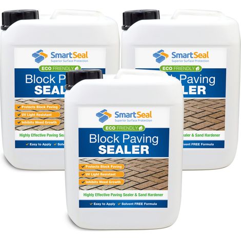 Solvent-Free Block Paving Sealer / Weed Inhibitor - 3 x 5 Litre