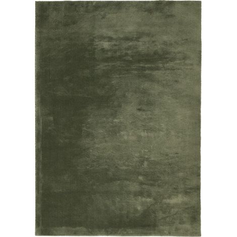 Tapis HUARTE à poils courts doux lavable vert forêt 120x170 (1/5)