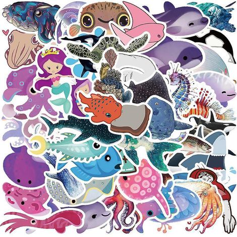 autocollants Pack 50 Pcs Vinyle Graffiti Stickers Pour Ordinateur Portable Voiture Planche Roulettes Moto Vlo Bagages Pare-chocs Bombe Autocollan (1/5)