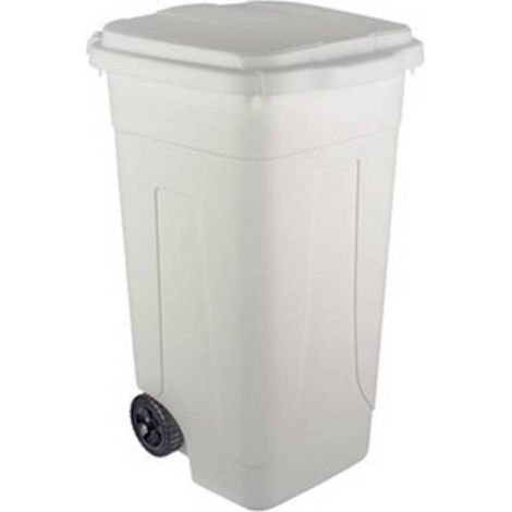PATTUMIERA 80 L C/RUOTE BIANCO