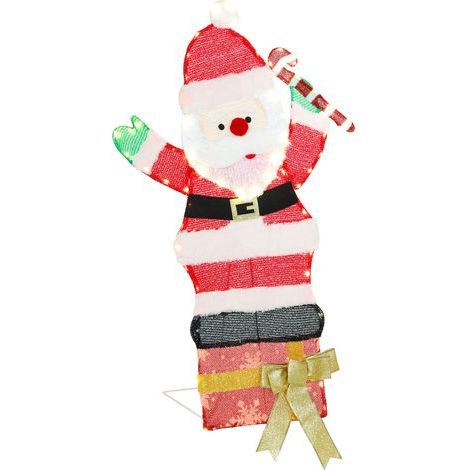 Père Noël lumineux 90 cm, 97 LED blanc chaud, déco Noël intérieur/extérieur (1/5)