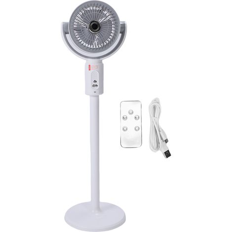 GARRYFIZH Ventilateur sur pied rechargeable, 4000 mAh, hauteur réglable, vitesse, faible bruit, socle USB pour la maison et l'extérieur (1/5)