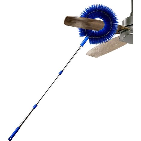 Nettoyeur de Ventilateur de Plafond avec Perche Télescopique De 120 Cm Nettoyeur Haut pour Ventilateur de Plafond Pour Chambre, Maison, Bureau, Meubles, Porte, Fenêtre, S (1/5)