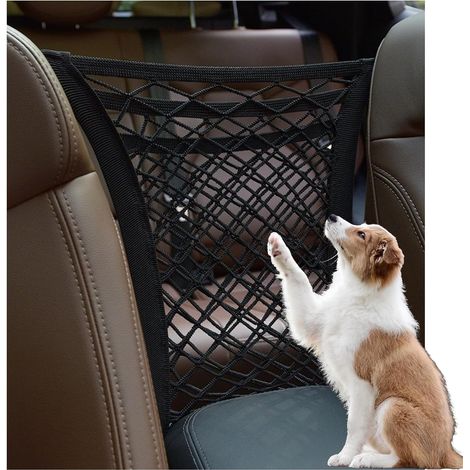 Filet de Séparation Rétractable pour Voiture, Organisateur de Maille à 3 Couches, Barrière pour Chiens, Chats, Animaux, Enfants (1/5)