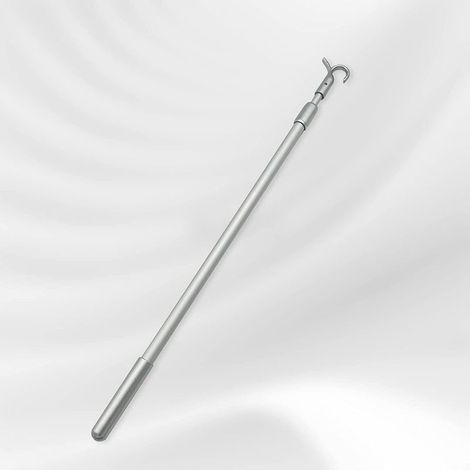 Tringle télescopique pour fenêtre - 33 à 60 cm - En alliage d'aluminium - Avec crochet - Pour stores et fenêtres de toit (1/5)