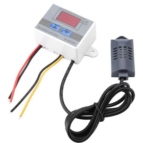 Hygrostat numérique 230V – Capteur d'humidité 0 à 99% HR – Précision 0.1% – Sortie directe 120W/240W/1500W – Montage facile 73mm - XHW3005