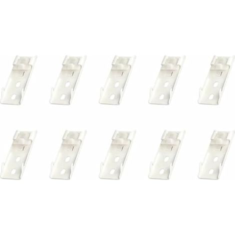 Lot de 10 supports de tringle à rideaux de plafond en métal de 28 mm pour la maison, le bureau ou l'école. (1/5)
