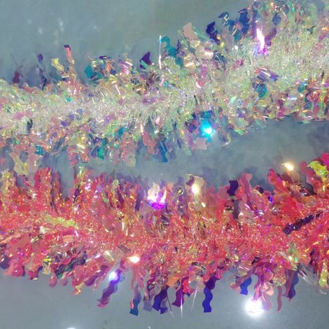 Papier peint arc-en-ciel à rayures incurvées pour Noël, décoration festive oreilles de chat, nail art, papier aurore boréale, vente en gros de rayures ondulées, rose rouge