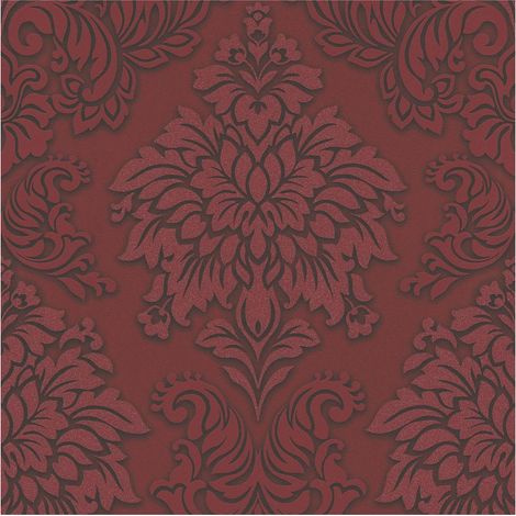 Baroque wallcovering wall Profhome 368983 non-woven wallpaper slightly textured baroque style glittering red silver black 5.33 m2 (57 ft2) (1/5)
